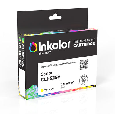 Canon CLI-526Y kompatible Tintenpatrone Gelb Verpackung