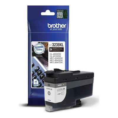 Brother LC-3239XLBK Tintenpatrone Schwarz, hochwertige Druckqualität, Kapazität bis zu 6.000 Seiten, gestochen scharfer Textdruck.