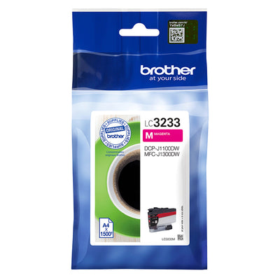 Brother LC-3233M Tintenpatrone Magenta für professionelle Druckqualität und Zuverlässigkeit mit 1.500 Seiten Kapazität.