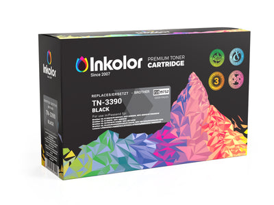 Alt Tag: Brother TN-3390 kompatibler Toner Schwarz Inkcolor Premium Toner Cartridge TN-3390 Black, Ersatz fuer Brother Drucker, hohe Reichweite