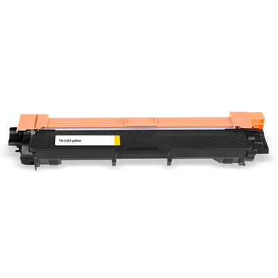 Alt Tag: Brother TN-245Y kompatibler Toner Gelb, gelbe kompatible Tonerkartusche fuer Brother Drucker, 2.200 Seiten, hochwertige Farbausdrucke