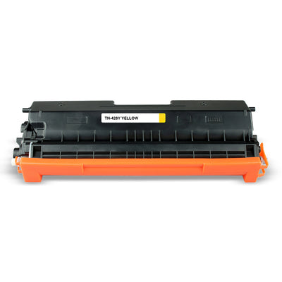 Alt Tag: Brother TN-421Y kompatibler Toner Gelb, gelbe Tonerkartusche fuer Brother Drucker, hohe Druckqualitaet bis 1.800 Seiten