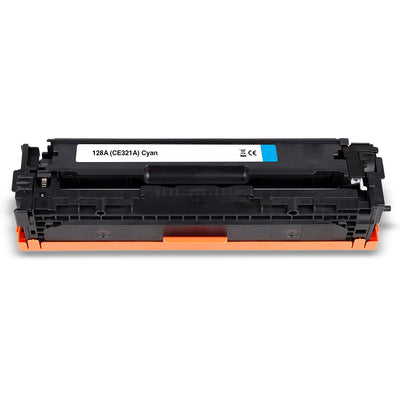 Alt Tag: HP 128A (CE321A) kompatibler Toner Cyan – kompatible Cyan-Tonerkartusche fuer brillante Farben und scharfe Drucke
