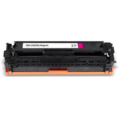 Alt Tag: HP 128A (CE323A) kompatibler Toner Magenta Kartusche, kompatibler Laserdrucker-Toner fuer brillante Farbdrucke, 1.300 Seiten
