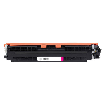 HP 126A (CE313A) kompatibler Toner Magenta, kompatible Tonerkartusche fuer HP Color LaserJet, bis 1.000 Seiten, brillante Druckqualitaet