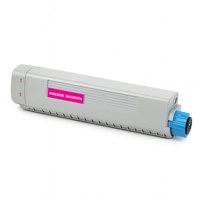 Alt Tag: Oki 45862838 kompatibler Toner Magenta kompatible Tonerkartusche, Magenta, fuer professionelle Farbdrucke