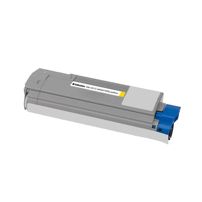 Alt Tag: Oki 46507505 kompatibler Toner Gelb kompatible Tonerkartusche fuer Oki Drucker, 7000 Seiten, professionelle Druckqualitaet