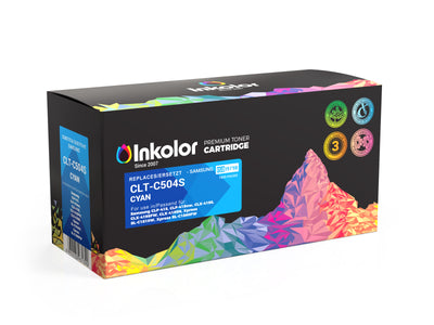 Samsung CLT-C504S kompatibler Toner Cyan – InkoloR Cyan Tonerkartusche, 1.800 Seiten ISO/IEC 19798, professionelle Druckqualitaet