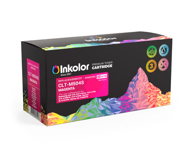 Samsung CLT-M504S kompatibler Toner Magenta Kartusche in Verkaufsverpackung, Premium Toner fuer klare, lebendige Farbausdrucke