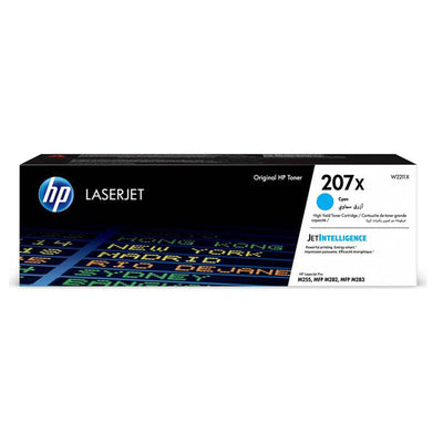 Alt Tag: HP 207X (W2211X) Toner Cyan – Cyan LaserJet Tonerkartusche, hohe Seitenleistung bis 2.450 Seiten, brillante Druckqualitaet