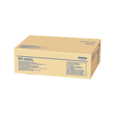 Verpackung des Brother WT-223CL Resttonerbehälters fßr optimale Druckergebnisse und zuverlässige Wartung.