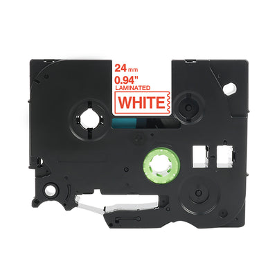 Brother Tze-252 kompatibles Beschriftungsband für P-Touch, 24mm weiß laminiert