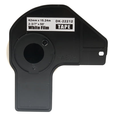 Brother DK-22212 kompatible Etiketten für QL-Serie, DK-22212 Endlosetiketten Tape 62 mm x 15,24 m, White Film