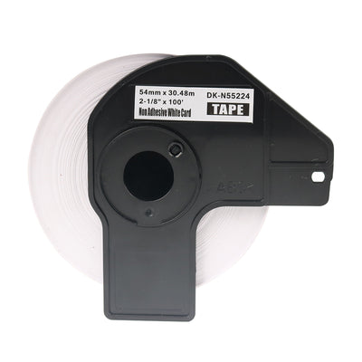 Alt Tag: Brother DK-N55224 kompatible Etiketten für QL-Serie Etikettenrolle DK-N55224 Tape 54mm x 30,48m weiss, nicht klebend