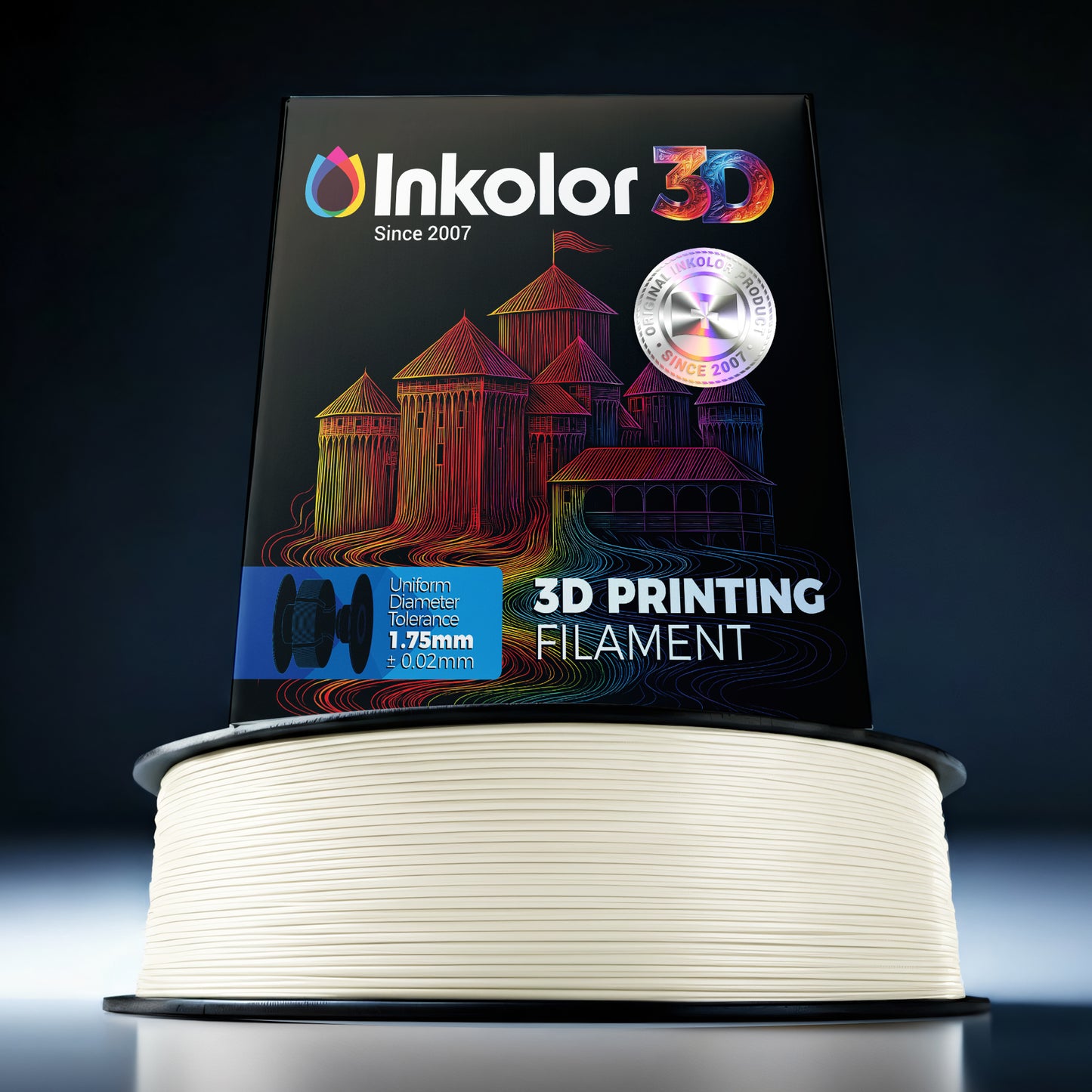 Inkolor PLA Meta Porcelain White Filament 1.75mm 1Kg 3D-Druck Filament