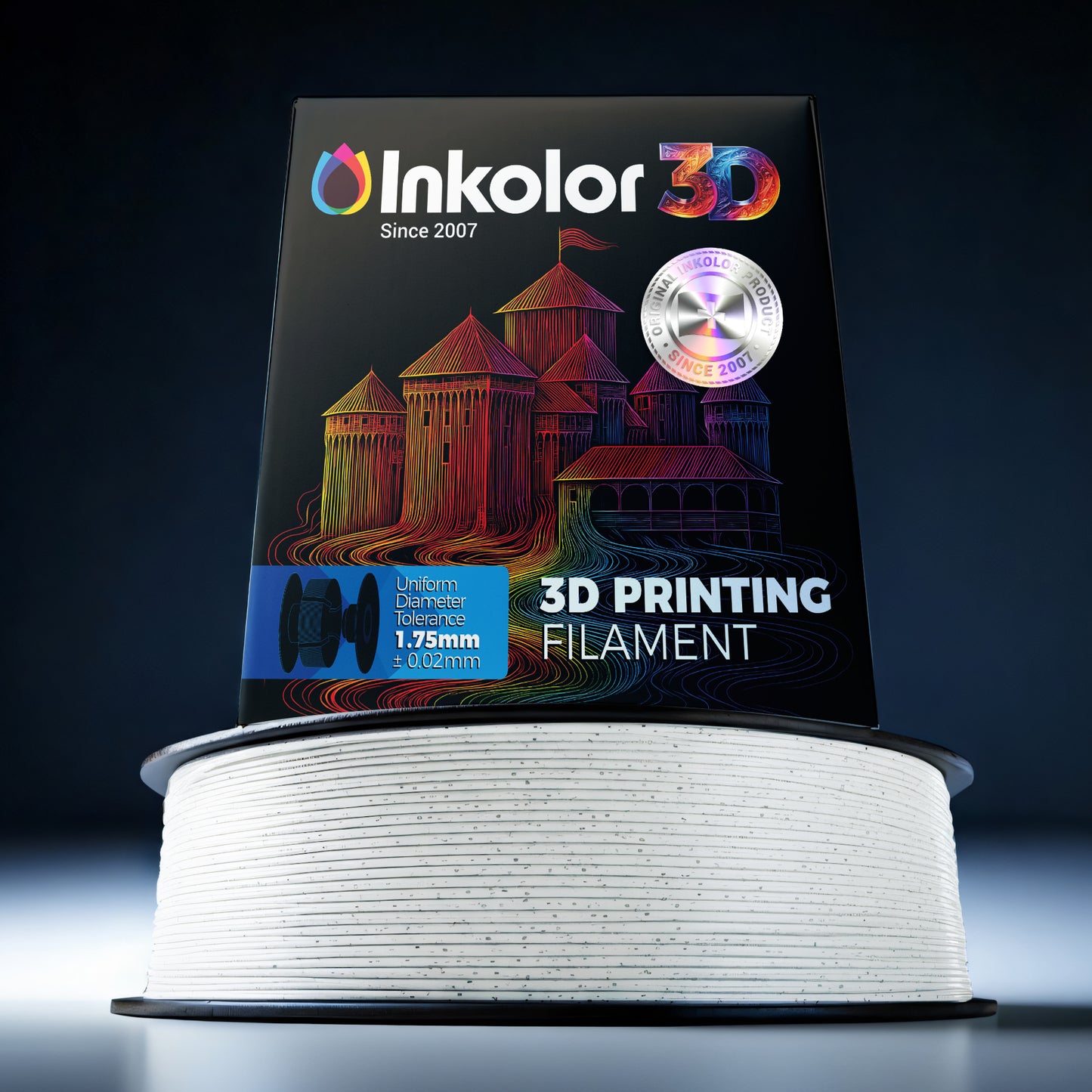 Filament Inkolor PLA Haute Vitesse Marbre Veine Tempête 1,75 mm 1 kg pour impression 3D