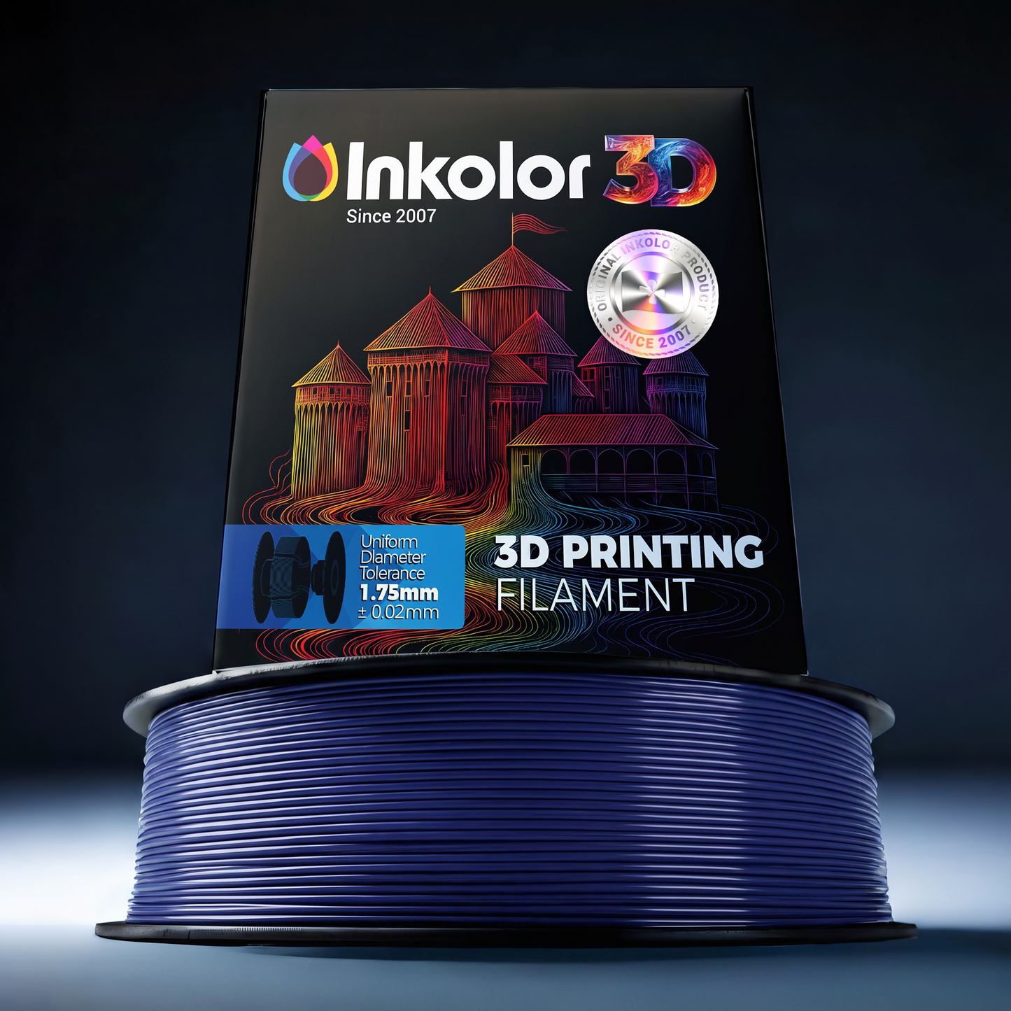 Inkolor TPU Silk Midnight 1.75mm 1Kg 3D-Druck Filament