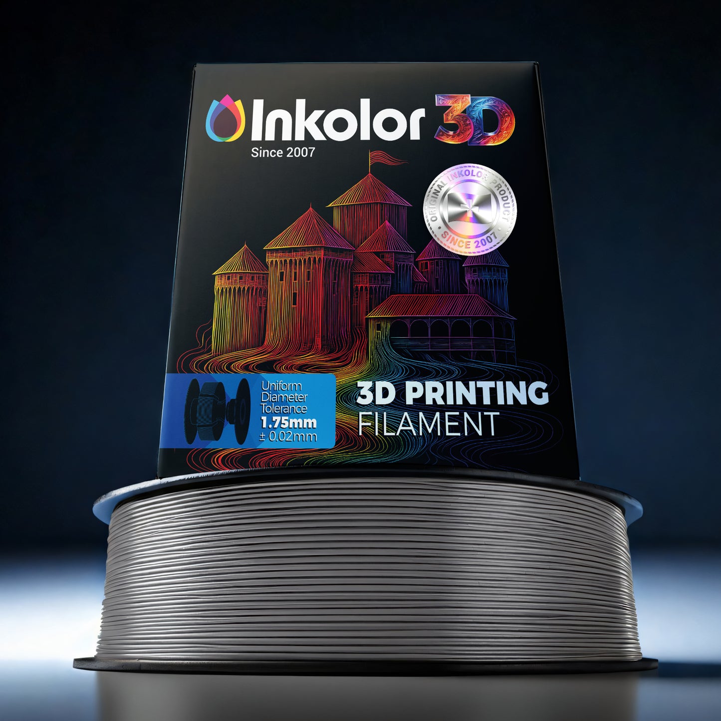Inkolor High Speed Matte PETG Grey Filament 1.75mm 1Kg 3D-Druck Filament