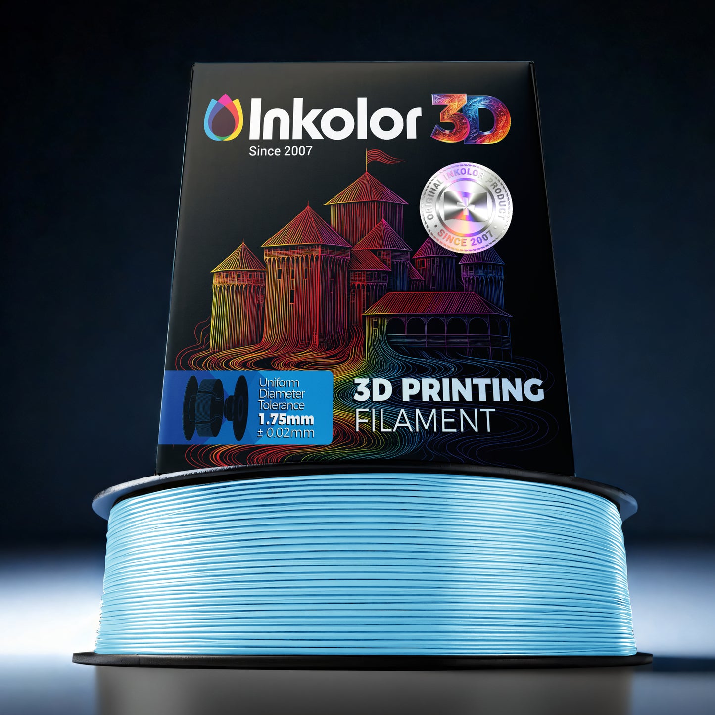 Inkolor High Speed Matte PETG Aqua Blue Filament 1.75mm 1Kg 3D-Druck Filament