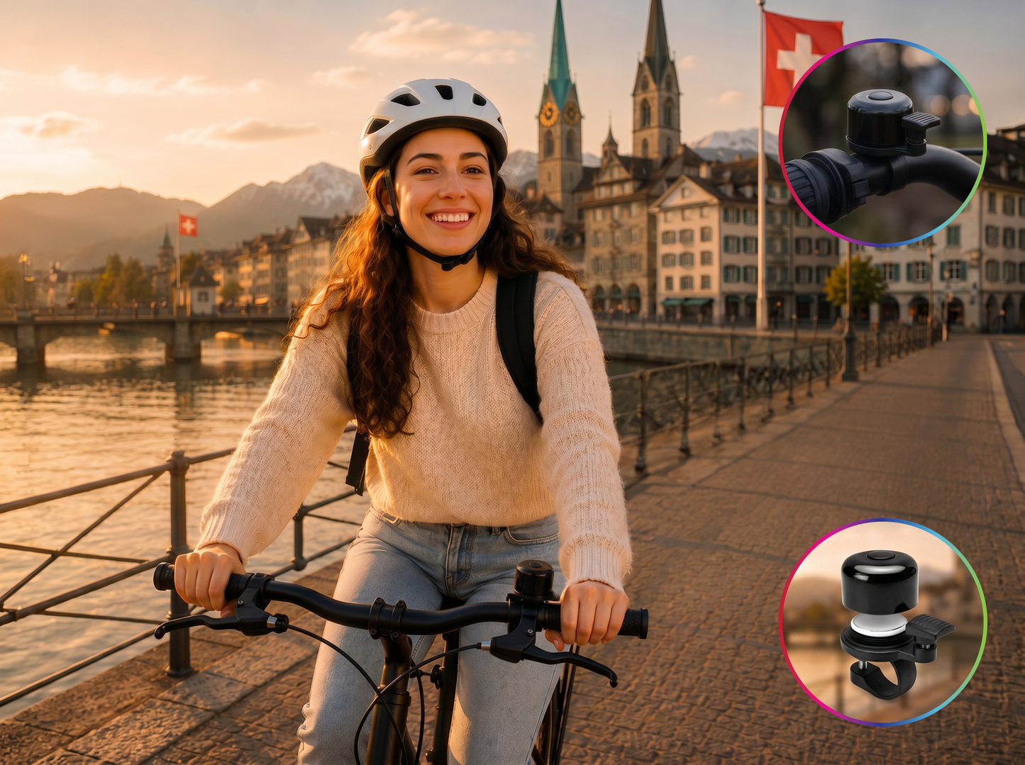 Fahrradklingel kompatibel mit Apple AirTag – versteckte Halterung für Velos und E-Bikes