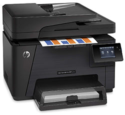HP Color LaserJet Pro MFP M177fw multifunction printer with color printout.
