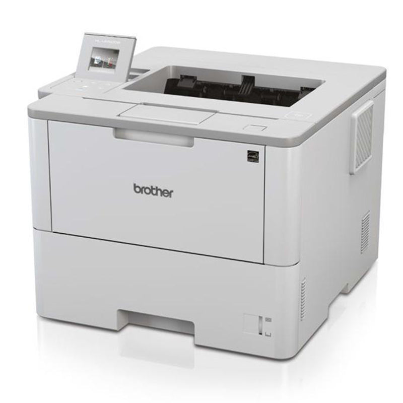 Brother HL-L6400DWT monochrome laser printer suitable for office use, with 50 ppm speed and 1200 dpi resolution.