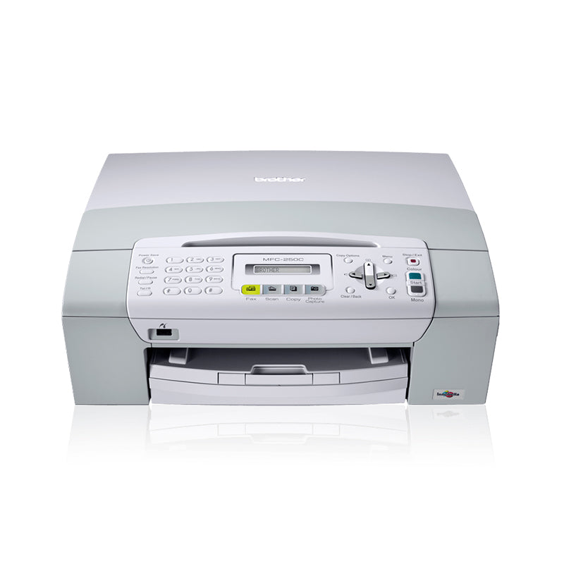 Brother MFC-250C multifunction printer with compact design, high-quality printing, scanning, copying, and faxing features.