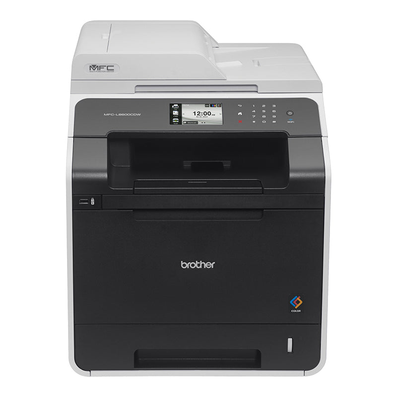 Front view of Brother MFC-8600 multifunction laser printer with display and control panel.