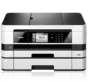 Brother MFC-J4710DW multifunction printer with duplex printing, network capability, and 20 ppm color printing speed.