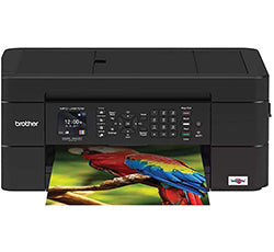 Brother MFC-J497DW inkjet multifunction printer with color print, featuring automatic duplex printing and wireless compatibility.