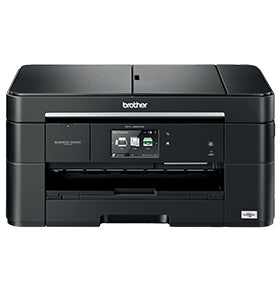 Brother MFC-J5620DW inkjet printer with touchscreen display, supports printing, scanning, copying, and faxing.