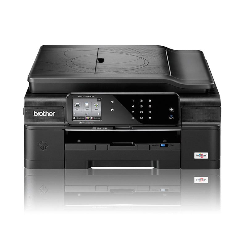 Brother MFC-J870DW inkjet printer with touchscreen, automatic duplex, supports print, scan, copy, fax. Wireless enabled.