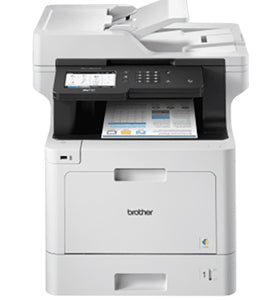 Brother MFC-L8900CDW multifunction color laser printer for office use, featuring scan, copy, fax, and duplex printing capabilities.