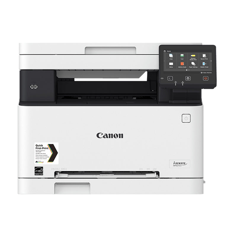 Canon i-Sensys MF-631 multifunction color laser printer with touchscreen interface, ideal for small offices and home use.