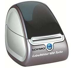 Dymo LabelWriter 400 Turbo thermal label printer, compact design, ideal for fast label printing without ink or toner.