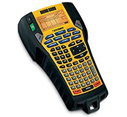 Dymo Rhino 6000 professional label printer for industrial use, showcasing a keyboard and display for efficient label creation.