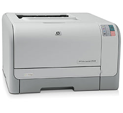HP Color LaserJet CP1215 printer, compact design, reliable quality, ideal for small offices, prints 12 ppm black, 8 ppm color.