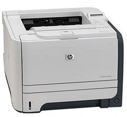 HP LaserJet P2055DN monochrome laser printer with duplex printing feature, ideal for small office use.