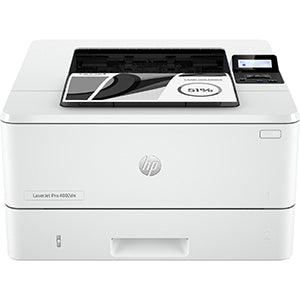 HP LaserJet Pro 4002dn monochrome laser printer, ideal for small to medium business offices, featuring duplex printing.