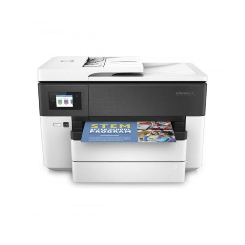HP OfficeJet Pro 7730 multifunction printer for small offices, supporting A3 format, with print, copy, scan, and fax capabilities.
