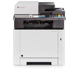 Kyocera Ecosys M5526cdn multifunction color laser printer with duplex and 1200 dpi resolution.