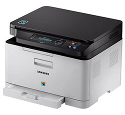 Samsung Xpress C480W multifunction color laser printer with Wi-Fi, NFC, mobile printing capabilities for home or office use.