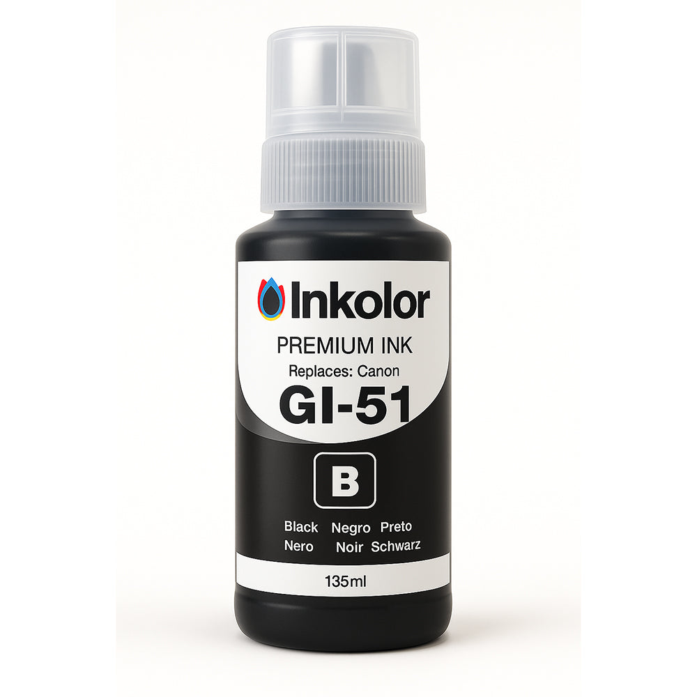 Canon GI-51PGBK kompatible schwarze Tintenpatrone mit hoher Druckqualität und Seitenausbeute für professionelle Ausdrucke.
