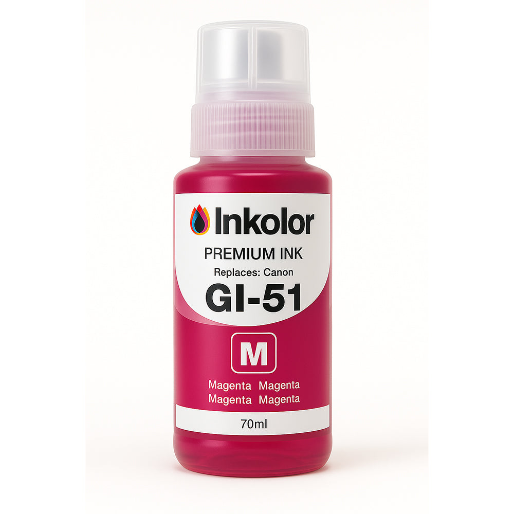 Canon GI-51M kompatible Tintenpatrone Magenta, herausragende Druckqualität, hohe Seitenkapazität, für Vieldrucke.