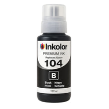 Compatible Epson 104 black ink cartridge with premium label, 127ml bottle.