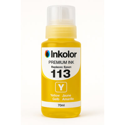 Epson 113 (T06B440) kompatible Tintenpatrone Gelb, 70ml Premium Ink, geeignet für Büro- und Heimdruck, hohe Kapazität und Qualität.