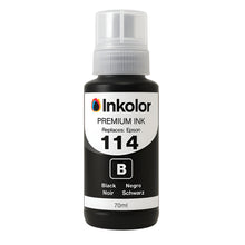 Epson 114 kompatible schwarze Tintenpatrone mit 70ml Kapazität, ideal für hochwertige Druckergebnisse in Büros und Zuhause.