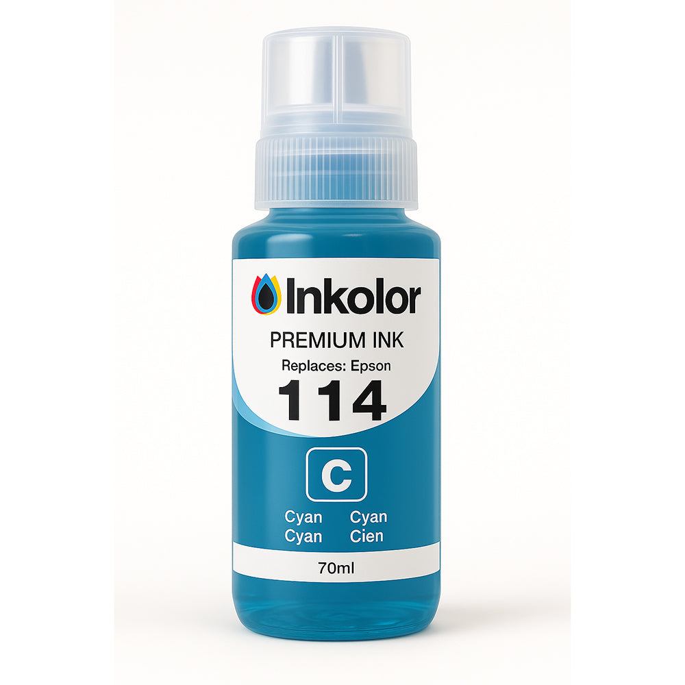 Epson 114 Cyan kompatible Tintenpatrone mit hoher Qualität und Zuverlässigkeit für lebendige Drucke.