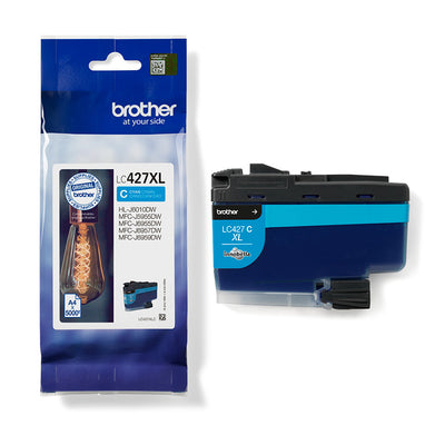 Brother LC-427XLC Tintenpatrone Cyan Druckpatrone mit Verpackung