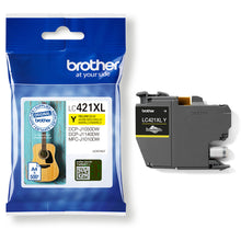 Brother LC-421XLY Tintenpatrone Gelb für bis zu 500 Seiten, hohe Druckqualität, ideal für professionelle Anwendungen.